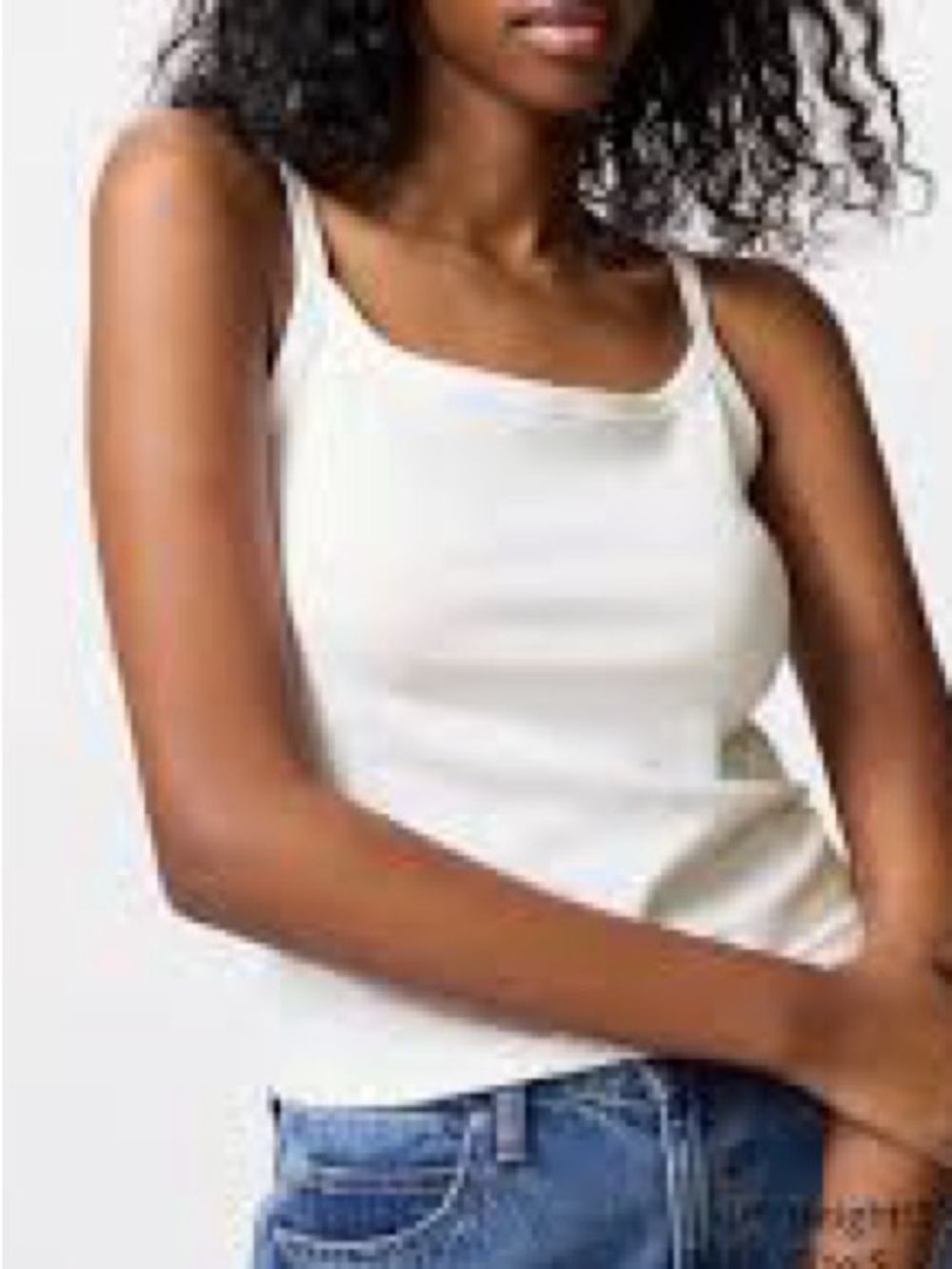Uniqlo White Slim Spaghetti-Strap Camisole